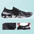 thumbnail image 4 of Womens Quick Dry Water Shoes Non-Slip Barefoot Aqua Socks for Beach Swim Pool Yoga Adjustable Straps Black,Size 6, 4 of 9