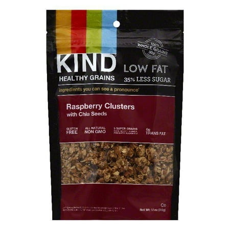 Kind Raspberry Clusters with Chia Seeds, 11 OZ (Pack of