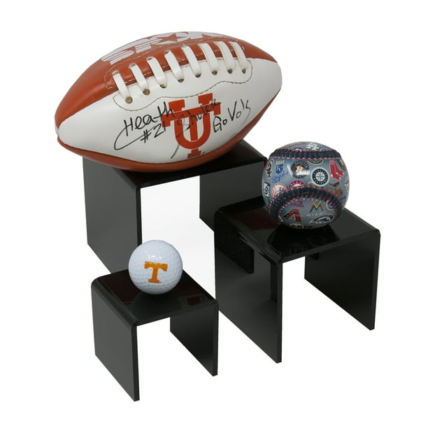 Black Acrylic Display Risers Nesting 3 Piece [3 Inches, 4 Inches, 5