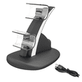 thumbnail image 1 of Matsuzay de controlador tipo C Dock LED Dual USB Estación de soporte de carga para 5 PS5 Slim Black White Videojuegos y accesorios negro, 1 of 1
