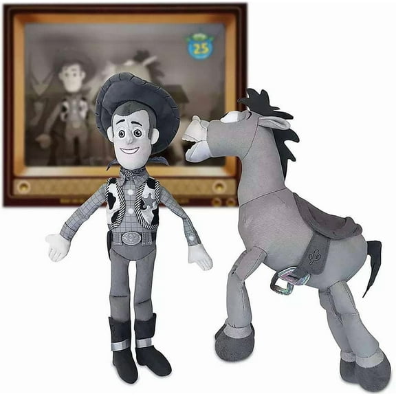 Disney Woody and Bullseye Plush Set Toy Story 25th Limited Release New with Box