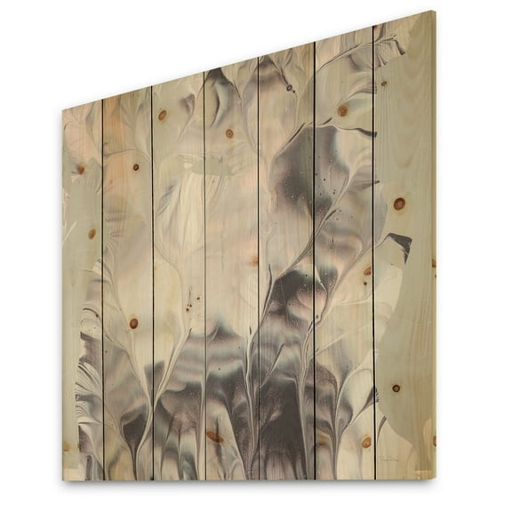 Designart 'Light and Shadow I' Modern Farmhouse Print on Natural Pine Wood