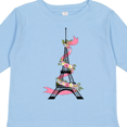 thumbnail image 4 of Inktastic Eiffel Tower in Paris with Flowers and Pink Banner Boys or Girls Long Sleeve Toddler T-Shirt, 4 of 5