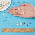 thumbnail image 3 of 1 Box DIY 10 Pairs Beach Themed Earring Making Kits Starfish Shell Charms Cowrie Shell Beads, 3 of 8