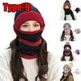 thumbnail image 2 of SPRING PARK 1 Set Women Winter Knitted Beanie Cap Warm Face Cover Neck Scarf Gloves Outdoor Hat+Scarf, 2 of 5