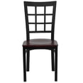 thumbnail image 5 of Bowery Hill Black Window Back Dining Chair in Mahogany, 5 of 5