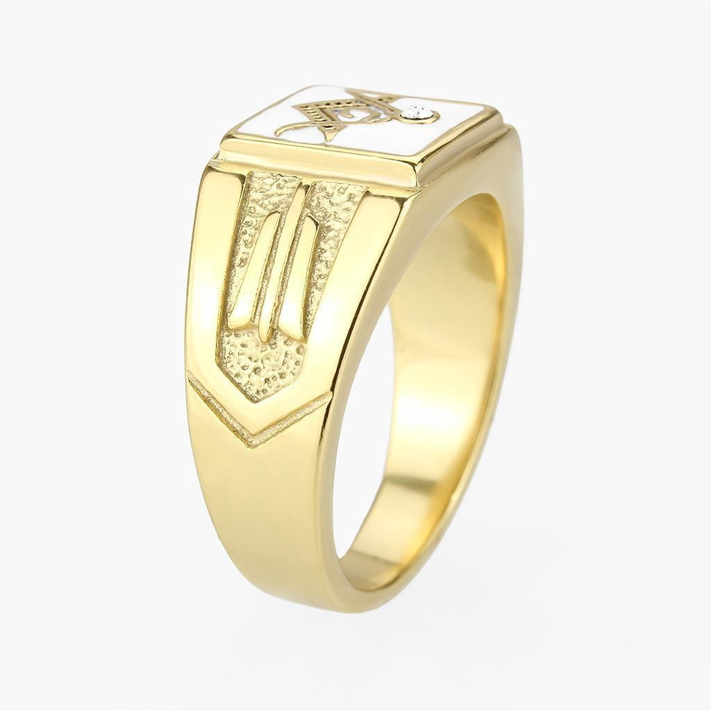 Mens Gold Rings Stainless Steel Masonic Anillo Oro Compromiso Regalo Para Hombre Acero Inoxidable