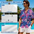 thumbnail image 5 of Jeiento Tropical Leaves Couple Matching Outfits Mens Shirt Button Down Shirts Womens Summer Casual Maxi Dress Sleeveless Crewneck Loose Split Dress, 5 of 6