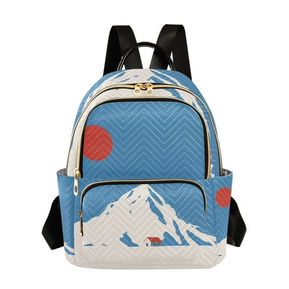 FORMRS Mini Backpack Purse for Women Travel Daypack Casual Shoulder Bag, Snow Mountain