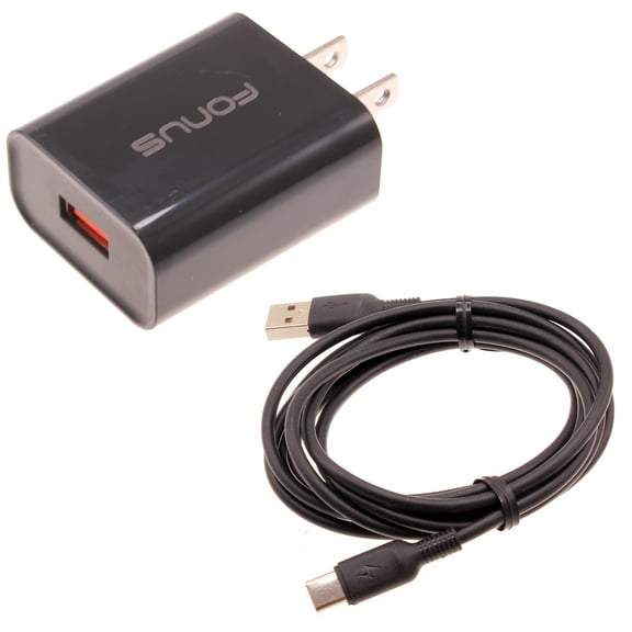 18W Fast Home Charger for T-Mobile REVVL 6x/Pro 5G - 6ft Long USB-C Cable Type-C Cord USB Wall Adapter Power Wire Quick Charge QC3.0 Wall Power Adapter USB-C Cord Y3R for REVVL 6x, 6x Pro 5G Phones