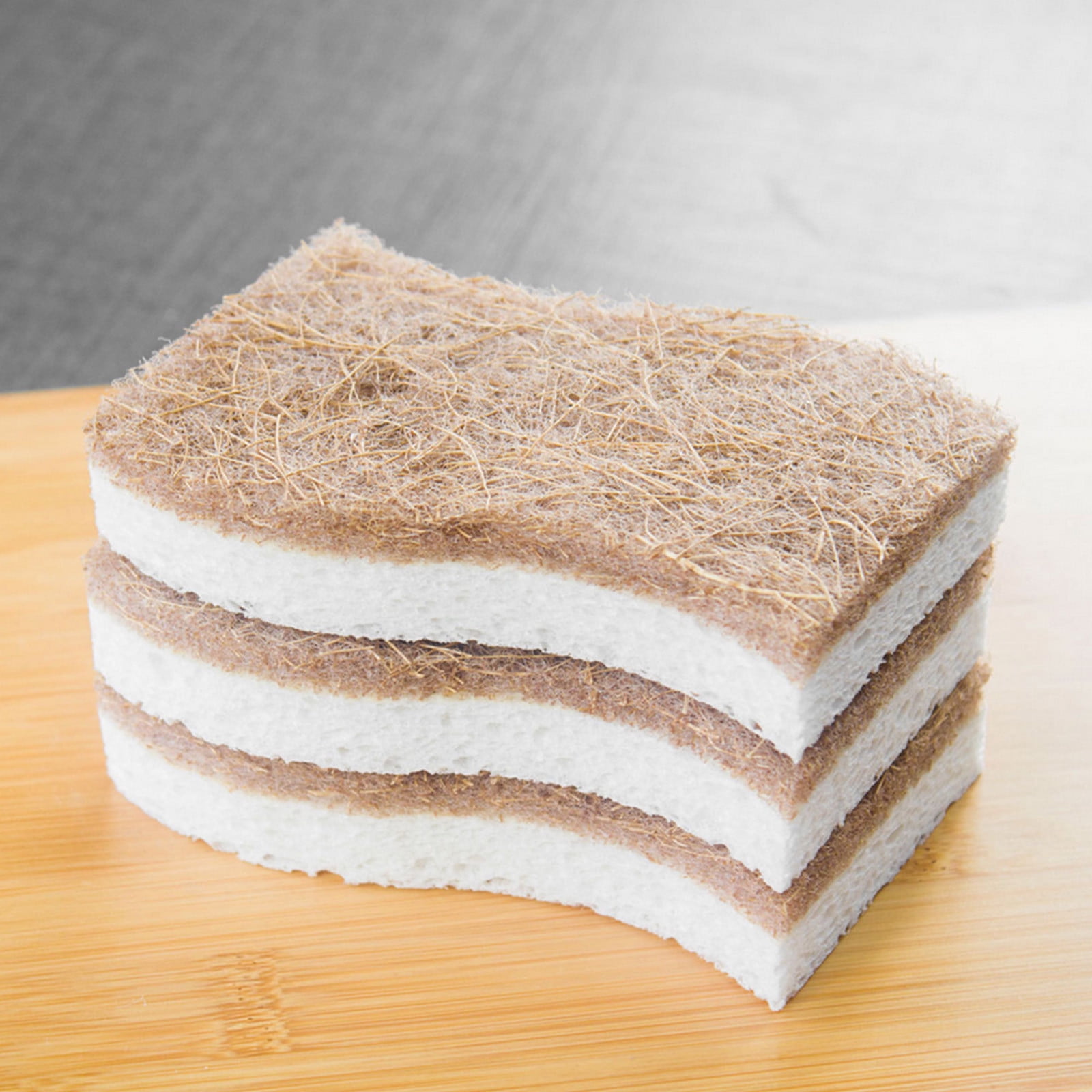 Dvkptbk Natural Dishcloth Composite Wood Pulp Sponge Wipe Kitchen Absorbent Wipe Pot Dishcloth