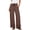 Coffee women wide leg pants with pockets a1, variant on Women Wide Leg Pants with Pockets Elastic Waist Casual Boho Lounge Trousers Solid High Waisted Long Flowy Beach Wear Travel Yoga Clothes, Beige S