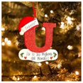 thumbnail image 2 of Colgante de letras navideñas, 26 letras, colgante de madera, bricolaje, nombre personalizado, alfabetos, decoración de letras, acentos de decoración del hogar, U, 2 of 5