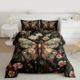 thumbnail image 2 of Homewish Mystic Butterfly Animal Bedding Comforter Set, Hippie Flower Floral Twin Comforter Sets, Bohemian Mandala Style Reversible Bedding Set, Breathable Home Decor, 2pcs, 2 of 8