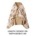 thumbnail image 4 of Wearable Plaid Fleece Blanket With Button Shawl Blankets For Office Sleep Winter Warm Travel Sofa Bed Throw Blanket, 4 of 5
