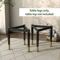 thumbnail image 6 of Furniture of America Modu Solid Wood Black Coffee Table Base Legs (Set of 2), 6 of 19