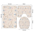 thumbnail image 3 of Minimalist Princess Pattern Bathroom Rugs Sets 3 Piece,Toilet Cover Set,Absorbent Non Slip Bathroom Mats Sets with U-Shaped Contour Rug Toilet Rug Set, 3 of 5