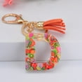 thumbnail image 4 of Key Chain 26 Letters Fruit Pattern Women Compact Long Lasting Key Ring Bag Decoration, 4 of 8