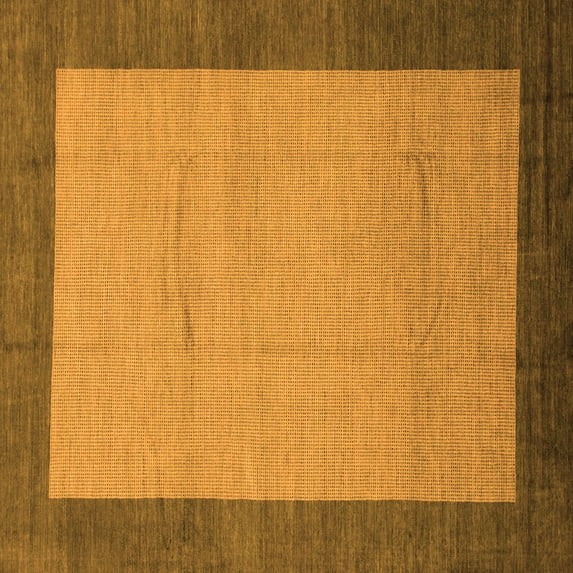 Ahgly Company Indoor Square Abstract Orange Modern Area Rugs, 8' Square