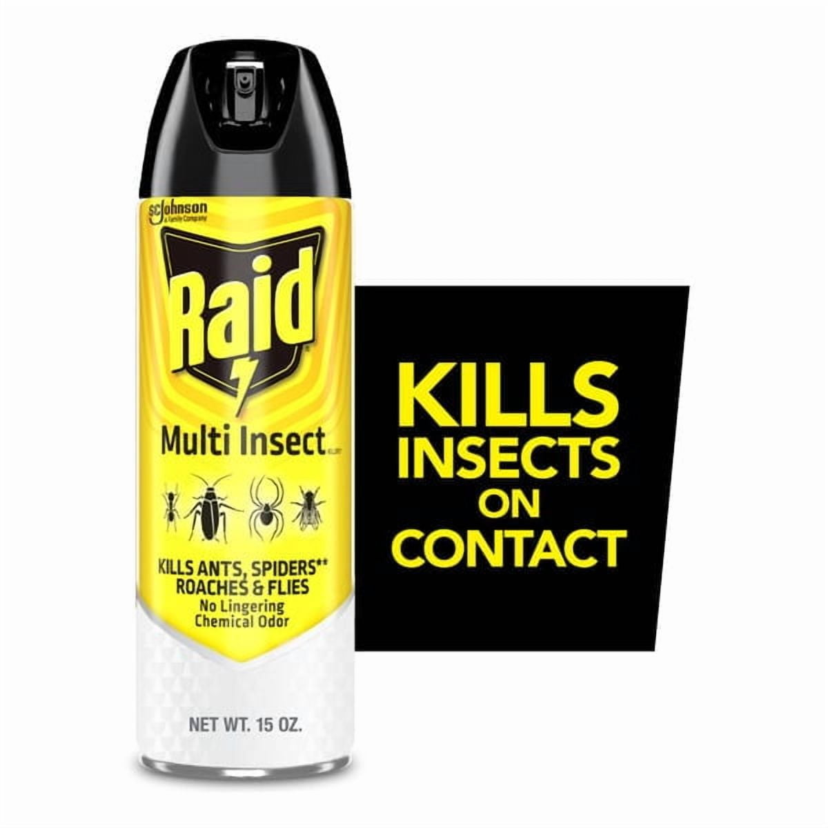 Raid® Multi Insect Killer Insecticide Aerosol Spray, 15 fl oz, 5 Pack
