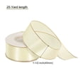 thumbnail image 2 of Unique Bargains 1 1/2 Inch 25 Yard Wide Satin Ribbon with Gold Edges Grosgrain Fabric Ribbon for Gift Wrapping, Cream White, 2 of 7