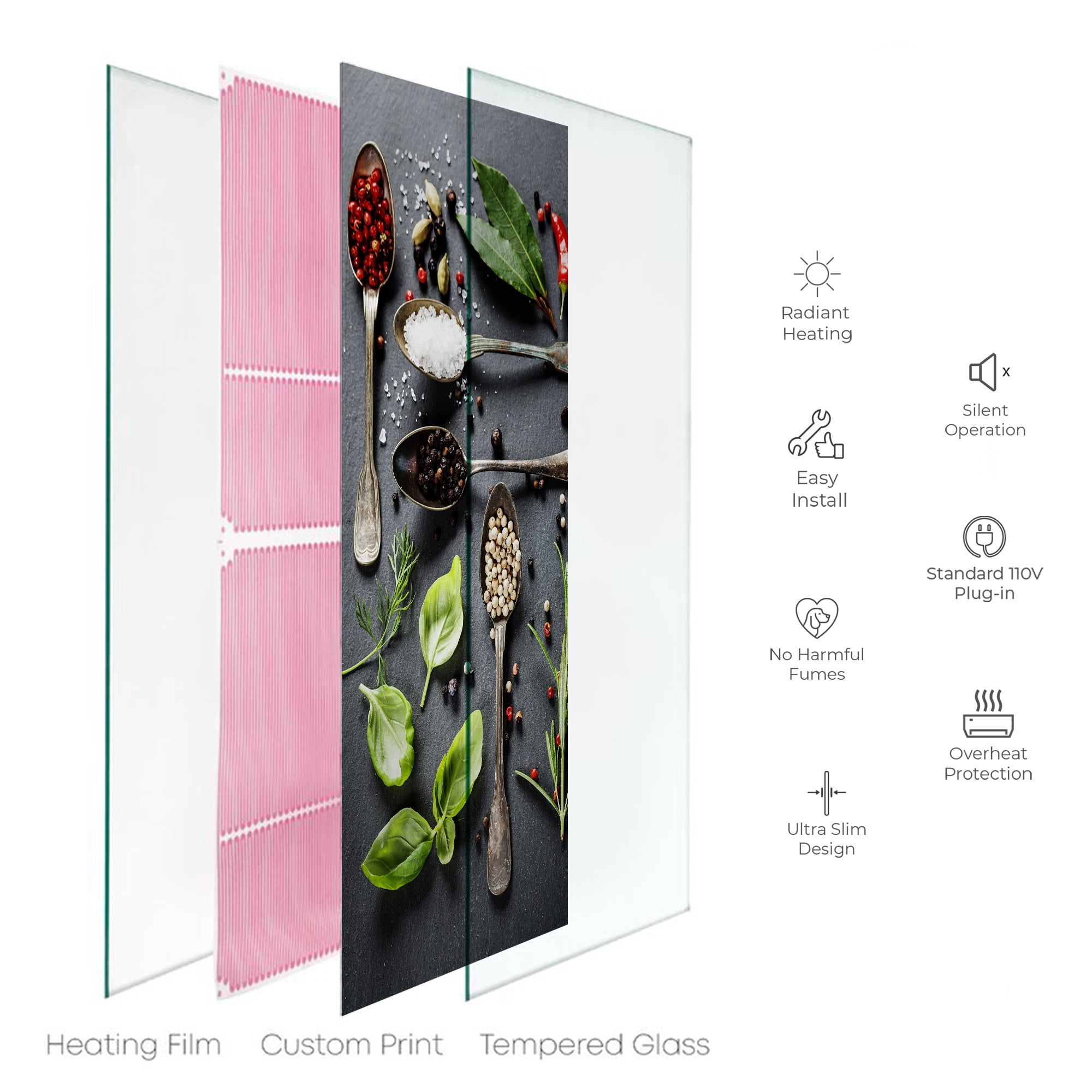 Heat Storm Electric Glass Infrared Heater, Indoor, Condiments, HS-CON-2448 Sansujyuku sansujyuku.com