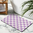 thumbnail image 3 of Exceptional Luxury Checkered Grid Bath Rug (20x32in): Experience Extra Softness and Absorbency, Microfiber Bath Carpet, Non-Slip for Bathroom Floor, 3 of 5