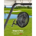 thumbnail image 2 of Ventilador magnético para carrito de golf KEMIMOTO de 20 cm con 3 modos de luz y 6 velocidades, 2 of 7