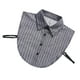 thumbnail image 5 of Blusa de media camisa con cuello redondo y cuello desmontable. Media camisa con cuello falso. Negro, 5 of 9