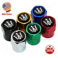 thumbnail image 2 of Hex Maserati Logo Emblem Car Wheels Tire Air Valve Caps Stem Dust Cover Sport, 2 of 6