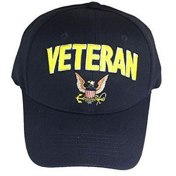 USN NAVY VETERAN EMBROIDERED STRETCH FIT HAT CAP SAILOR SERVICE