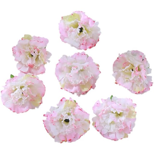 150PCS Artificial Carnation Flower Heads, Fake Carnation for DIY Wedding Flower Wall Wedding Party Table Decoration Cake, Artificial Flower Head Decorations (Pink2)