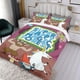thumbnail image 3 of Bosque Mágico Súper Feliz Conjunto de sábanas temático, trío de piezas, cómodo y amigable con la piel, diseño único, regalo de decoración para el hogar para familiares, amigos y fans,135cm *200cm, 3 of 6