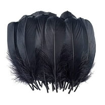 FURNIX feathers for crafts & arts Bulk 100pcs Natural Feathers Floating Feathers,for Wedding Home DIY Crafts Christmas Thanksgiving Halloween Cosplay Party Decoration Holiday Party Black