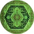 thumbnail image 1 of Ahgly Company Indoor Round Geometric Green Traditional Area Rugs, 7' Round, 1 of 4