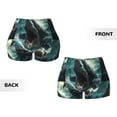 thumbnail image 5 of Picia Wave Ocean Animal Shark Printed Workout Shorts for Women Seamless Scrunch Butt Lifting High Waisted Yoga Gym Booty Running Moisture-wicking Short Pants-Medium, 5 of 9