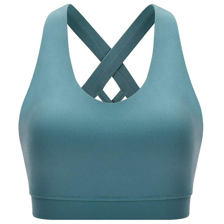 Leadmall Women Padded Sports Bra Sports Bras Ladies Comfortable Breathable  Anti-exhaust Printed Non-Wired Bra Sports Bralette No Underwire Bralettes 