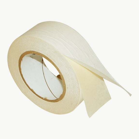 JVCC Double-Sided Crepe Paper Tape [Acrylic Adhesive] (DCP-02): 2 in. (48mm actual) x 36 yds. (White)