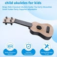 thumbnail image 5 of Beige, Ukelele Clásico para Niños, Juguete de Guitarra, Educación Temprana, Guitarra Pequeña, Suministros para Fiestas Ajustables, 5 of 5