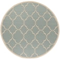 thumbnail image 2 of Safavieh Linden Ognena Geometric Indoor/Outdoor Area Rug, Aqua/Cream, 6'7" x 6'7" Round, 2 of 8