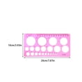 thumbnail image 4 of Maoww Règle Portable Étudiants Règles Mesure Modèle d'Outil Géométrique Cercle Pochoir Fournir Charpentier Professionnel École Rose, 4 of 7