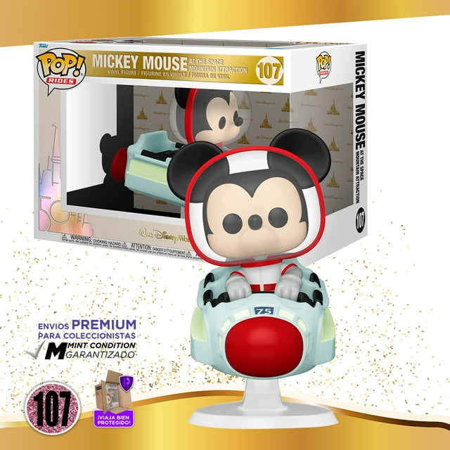 Funko Pop Mickey Mouse #107 Montaña Espacial Juego De Atracción Original Funko Mickey Mouse At The Space Mountain Attraction