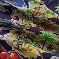 thumbnail image 4 of Men's Hawaiian Shirt Short Sleeve Button-down 100% Cotton White Aloha Hawaiian Vibes, 4 of 7