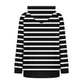 thumbnail image 4 of LIaqionyy Women Hoodie Sweatshirt Striped Pullover Drawstring Long Sleeve Casual Fall Trendy Outfits with Pockets, 4 of 6