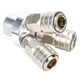 thumbnail image 4 of 3 Way Quick Connector Stainless Steel Plated Pearl Nickel Pneumatic Component G1/4in Thread, 4 of 5