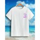 thumbnail image 1 of [Anime T-Shirt] Casual Anime Graffiti Style Round Neck T-Shirt | Short-Sleeved Top, Letter Cartoon Pattern Print, 1 of 5
