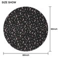 thumbnail image 6 of Black Christmas Candy Cane and Snowflake Pattern Round Tablecloth 60"x60",Wrinkle Wipeable Table Cloth for Kitchen Dining Room Picnic Patio Party, 6 of 6