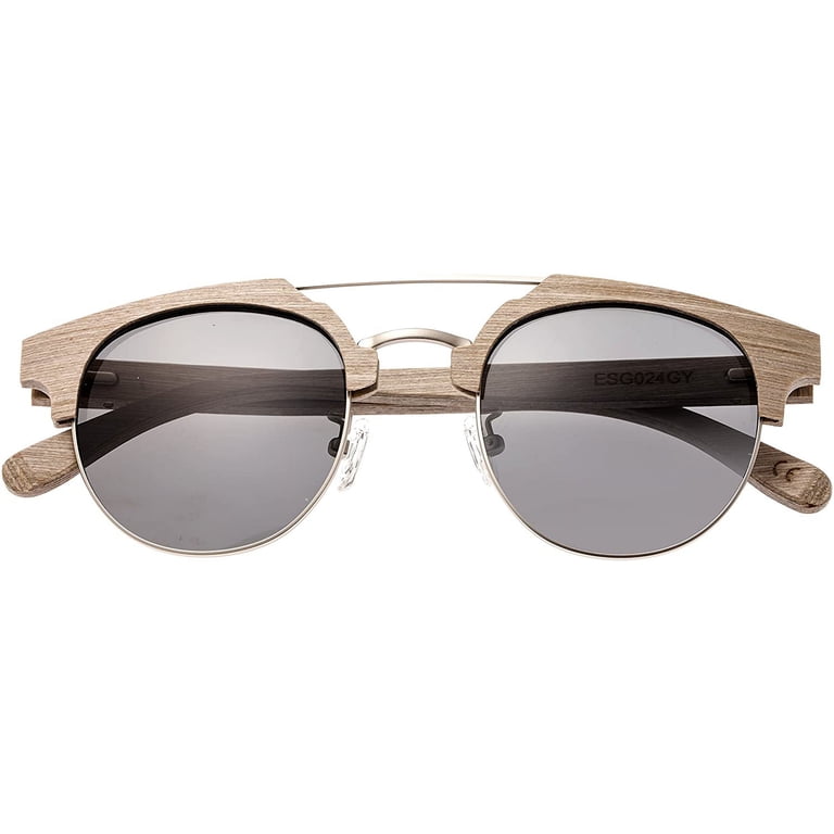Earth Wood unisex sunglasses Earth Wood Kai Unisex Sunglasses Walnut & Zebra Frame Black  main image 4