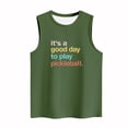 thumbnail image 4 of IT'S A GOOD DAY TO PALY PICKLEBALL Women 2024 Summer Tank Tops Loose Sleeveless T-Shirt Casual Crewneck Tunic Blouses, 4 of 4