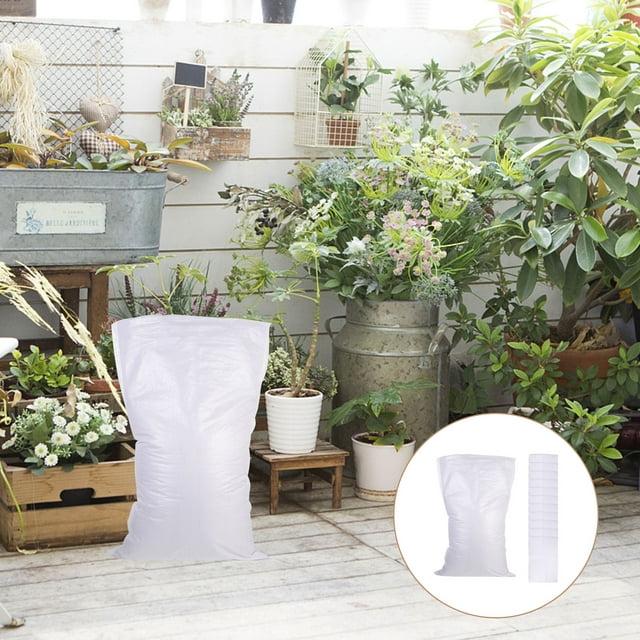 OULII 16 Pcs Sacs Barrière de Protection contre les Inondations Tissés Blancs pour Extérieur